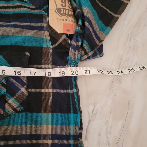 Plaid Blue and Green Plaid Button-Up Shirt - Picture 8 of 9